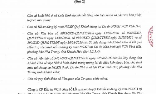 26.08.26. Cấp 2. Cv Số 398 Thông Báo Công Khai Danh Sách Các Trường Hợp đủ điều Kiện Mua Noxh Vĩnh Hải (Đợt 2) Images 0