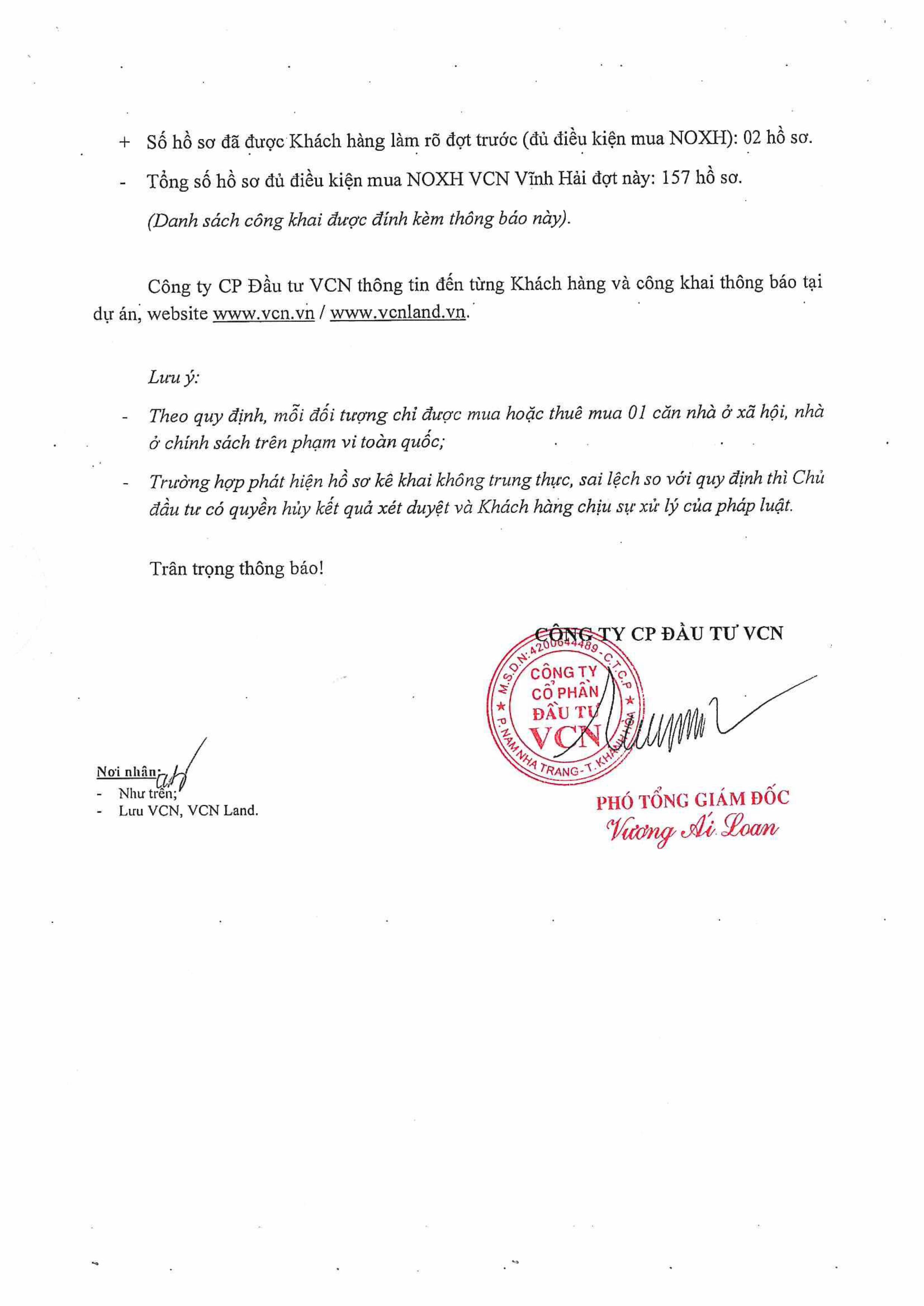 26.08.26. Cấp 2. Cv Số 398 Thông Báo Công Khai Danh Sách Các Trường Hợp đủ điều Kiện Mua Noxh Vĩnh Hải (Đợt 2) Images 1