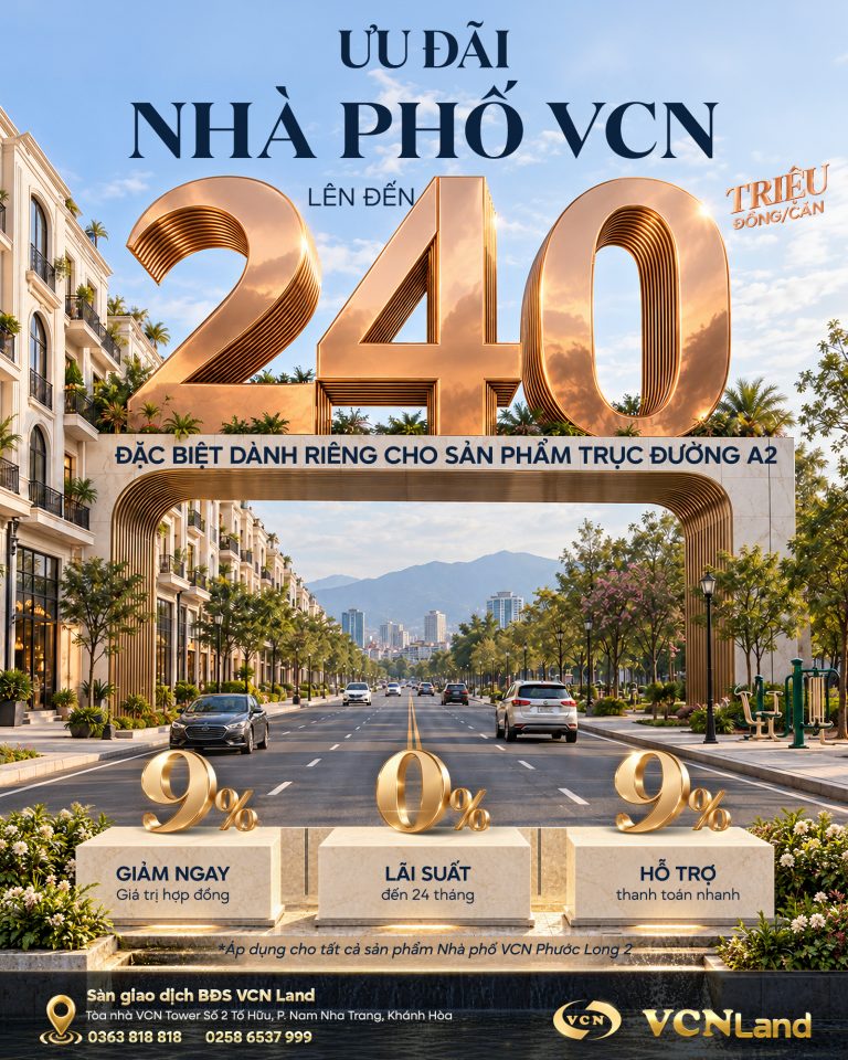 Poster Ưu ĐÃi NhÀ PhỐ Vcn LÊn ĐẾn 240 TriỆu ĐỒng2